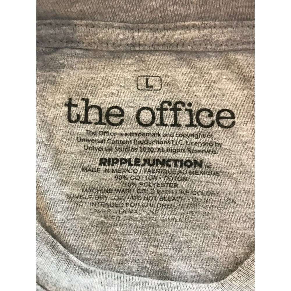 Dwight Schrute Farms‎ The Office TV Show T Shirt Large Gray Scranton Beet Winery - Picture 3 of 5
